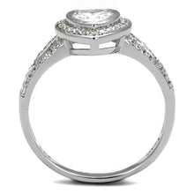Load image into Gallery viewer, TS465 - Rhodium 925 Sterling Silver Ring with AAA Grade CZ  in Clear