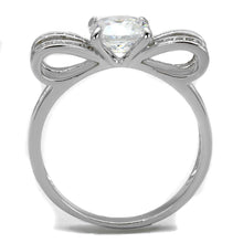 Load image into Gallery viewer, TS470 - Rhodium 925 Sterling Silver Ring with AAA Grade CZ  in Clear
