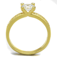 Load image into Gallery viewer, TS474 - Gold 925 Sterling Silver Ring with AAA Grade CZ  in Clear
