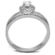 Load image into Gallery viewer, TS476 - Rhodium 925 Sterling Silver Ring with AAA Grade CZ  in Clear