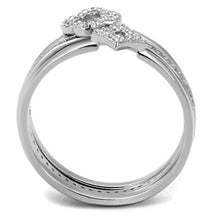 Load image into Gallery viewer, TS491 - Rhodium 925 Sterling Silver Ring with AAA Grade CZ  in Clear