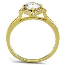 Load image into Gallery viewer, TS500 - Gold 925 Sterling Silver Ring with AAA Grade CZ  in Clear