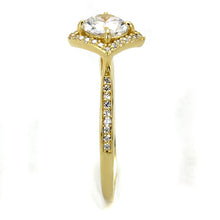 Load image into Gallery viewer, TS500 - Gold 925 Sterling Silver Ring with AAA Grade CZ  in Clear