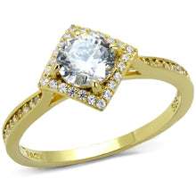 Load image into Gallery viewer, TS500 - Gold 925 Sterling Silver Ring with AAA Grade CZ  in Clear