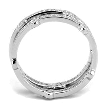 Load image into Gallery viewer, TS503 - Rhodium 925 Sterling Silver Ring with AAA Grade CZ  in Clear