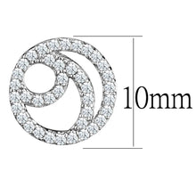 Load image into Gallery viewer, TS511 - Rhodium 925 Sterling Silver Earrings with AAA Grade CZ  in Clear