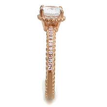Load image into Gallery viewer, TS518 - Rose Gold 925 Sterling Silver Ring with AAA Grade CZ  in Clear