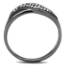 Load image into Gallery viewer, TS524 - Ruthenium 925 Sterling Silver Ring with AAA Grade CZ  in Clear