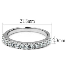 Load image into Gallery viewer, TS534 - Rhodium 925 Sterling Silver Ring with AAA Grade CZ  in Clear