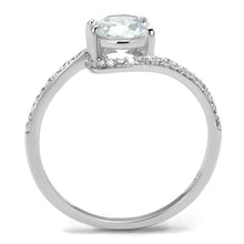 Load image into Gallery viewer, TS536 - Rhodium 925 Sterling Silver Ring with AAA Grade CZ  in Clear