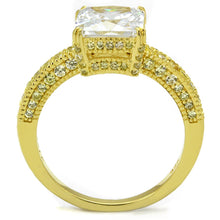 Load image into Gallery viewer, TS539 - Gold 925 Sterling Silver Ring with AAA Grade CZ  in Clear