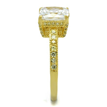 Load image into Gallery viewer, TS539 - Gold 925 Sterling Silver Ring with AAA Grade CZ  in Clear