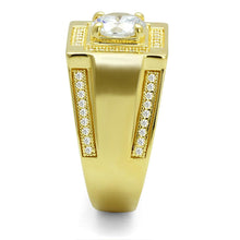 Load image into Gallery viewer, TS552 - Gold 925 Sterling Silver Ring with AAA Grade CZ  in Clear