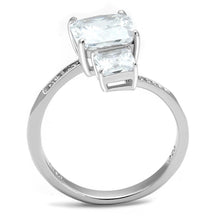 Load image into Gallery viewer, TS557 - Rhodium 925 Sterling Silver Ring with AAA Grade CZ  in Clear