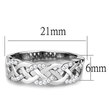 Load image into Gallery viewer, TS566 - Rhodium 925 Sterling Silver Ring with AAA Grade CZ  in Clear