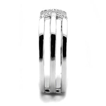 Load image into Gallery viewer, TS574 - Rhodium 925 Sterling Silver Ring with AAA Grade CZ  in Clear