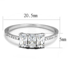 Load image into Gallery viewer, TS579 - Rhodium 925 Sterling Silver Ring with AAA Grade CZ  in Clear