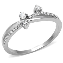 Load image into Gallery viewer, TS581 - Rhodium 925 Sterling Silver Ring with AAA Grade CZ  in Clear