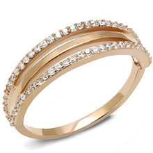 Load image into Gallery viewer, TS587 - Rose Gold 925 Sterling Silver Ring with AAA Grade CZ  in Clear