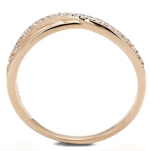 Load image into Gallery viewer, TS591 - Rose Gold 925 Sterling Silver Ring with AAA Grade CZ  in Clear