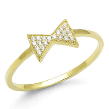 Load image into Gallery viewer, TS593 - Gold 925 Sterling Silver Ring with AAA Grade CZ  in Clear