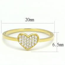 Load image into Gallery viewer, TS596 - Gold 925 Sterling Silver Ring with AAA Grade CZ  in Clear