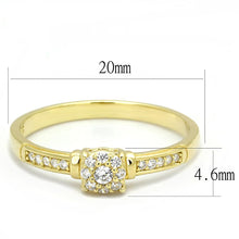 Load image into Gallery viewer, TS597 - Gold 925 Sterling Silver Ring with AAA Grade CZ  in Clear