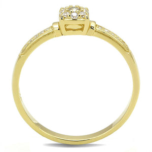 TS597 - Gold 925 Sterling Silver Ring with AAA Grade CZ  in Clear