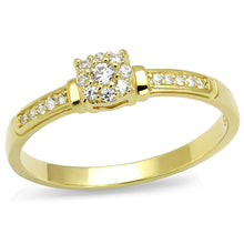 Load image into Gallery viewer, TS597 - Gold 925 Sterling Silver Ring with AAA Grade CZ  in Clear