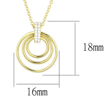 Load image into Gallery viewer, TS601 - Gold 925 Sterling Silver Necklace with AAA Grade CZ  in Clear