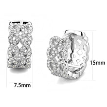 Load image into Gallery viewer, TS616 - Rhodium 925 Sterling Silver Earrings with AAA Grade CZ  in Clear