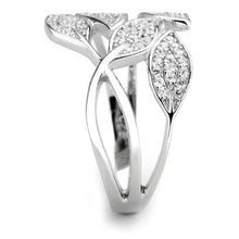 Load image into Gallery viewer, TS618 - Rhodium 925 Sterling Silver Ring with AAA Grade CZ  in Clear