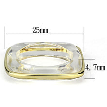 Load image into Gallery viewer, VL081 - IP Gold(Ion Plating) Brass Ring with Synthetic Synthetic Stone in Clear