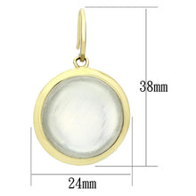 Load image into Gallery viewer, VL102 - IP Gold(Ion Plating) Brass Earrings with Synthetic Synthetic Stone in Clear