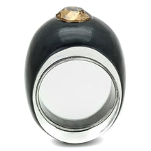 Load image into Gallery viewer, VL115 -  Resin Ring with Top Grade Crystal  in Light Smoked