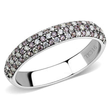 Load image into Gallery viewer, DA231 - High polished (no plating) Stainless Steel Ring with AAA Grade CZ  in Multi Color