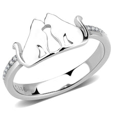 Load image into Gallery viewer, DA309 - No Plating Stainless Steel Ring with AAA Grade CZ  in Clear