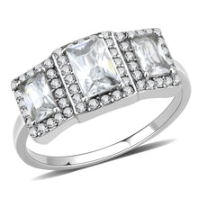 Load image into Gallery viewer, DA322 - No Plating Stainless Steel Ring with AAA Grade CZ  in Clear