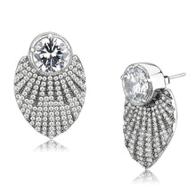 Load image into Gallery viewer, DA331 - No Plating Stainless Steel Earrings with AAA Grade CZ  in Clear