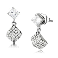 Load image into Gallery viewer, DA332 - No Plating Stainless Steel Earrings with AAA Grade CZ  in Clear