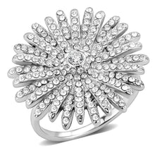 Load image into Gallery viewer, DA364 - High polished (no plating) Stainless Steel Ring with AAA Grade CZ  in Clear