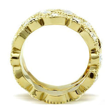 Load image into Gallery viewer, GL026 - IP Gold(Ion Plating) Brass Ring with Top Grade Crystal  in Clear