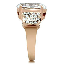 Load image into Gallery viewer, GL141 - IP Rose Gold(Ion Plating) Brass Ring with AAA Grade CZ  in Clear