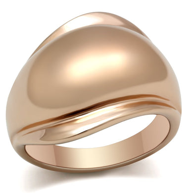 GL157 - IP Rose Gold(Ion Plating) Brass Ring with No Stone