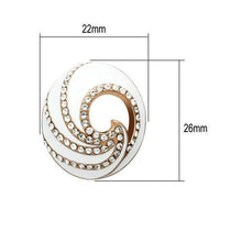 Load image into Gallery viewer, GL165 - IP Rose Gold(Ion Plating) Brass Earrings with Top Grade Crystal  in Clear