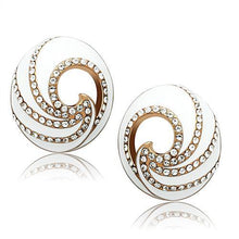 Load image into Gallery viewer, GL165 - IP Rose Gold(Ion Plating) Brass Earrings with Top Grade Crystal  in Clear
