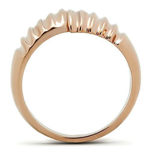GL212 - IP Rose Gold(Ion Plating) Brass Ring with No Stone