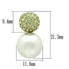Load image into Gallery viewer, GL264 - IP Gold(Ion Plating) Brass Earrings with Synthetic Pearl in White
