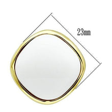 Load image into Gallery viewer, GL338 - IP Gold(Ion Plating) Brass Earrings with Synthetic Synthetic Glass in White