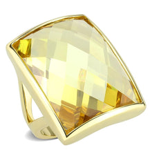 Load image into Gallery viewer, LO1251 - Gold Brass Ring with AAA Grade CZ  in Topaz